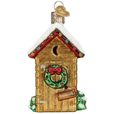 Old World Christmas Holiday Outhouse Hanging Figurine Ornament