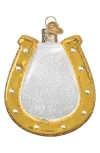 Old World Christmas Horseshoe Glass Ornament In Gold