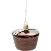 Old World Christmas Hostess Cupcake Glass Ornament In Brown