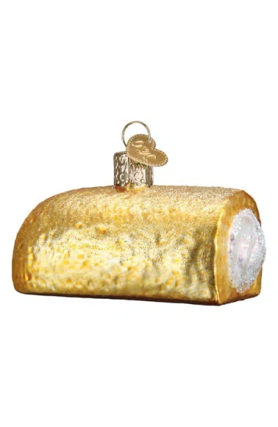 Old World Christmas Hostess Twinkie Glass Ornament In Gold