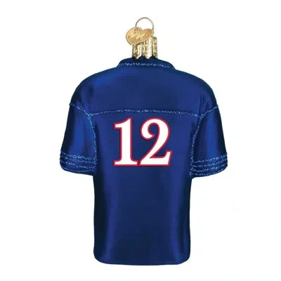 Old World Christmas Kansas Football Jersey Hanging Figurine Ornament