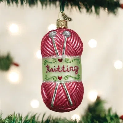 Old World Christmas Knitting Yarn Hanging Figurine Ornament