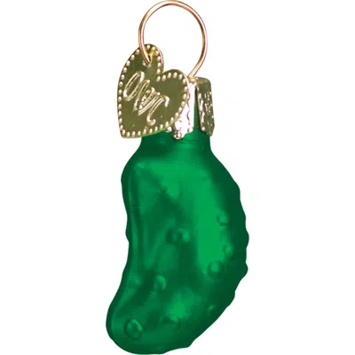 Old World Christmas Miniature Gherkin Glass Ornament In Green