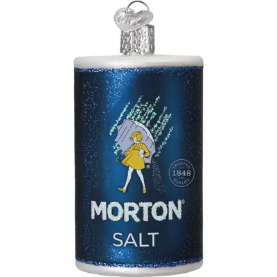 Old World Christmas Morton Salt Glass Ornament In Blue/white/yellow