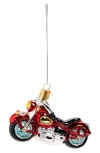 Old World Christmas Motorcycle Ornament In Red/black/silver