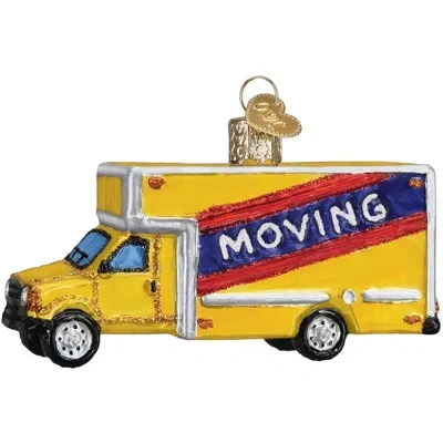 Old World Christmas Moving Truck Hanging Figurine Ornament