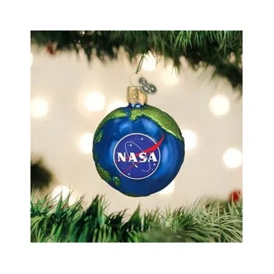 Old World Christmas Nasa Earth Hanging Figurine Ornament In Green,blue