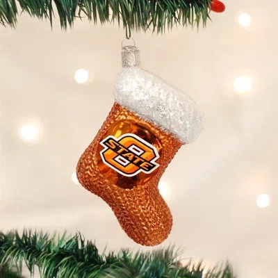 Old World Christmas Ncaa Stocking Hanging Figurine Ornament In Oklahoma State University