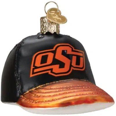 Old World Christmas Oklahoma State Baseball Cap Hanging Figurine Ornament