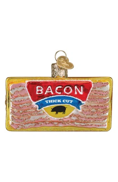 Old World Christmas Pack Of Bacon Glass Ornament In Multi