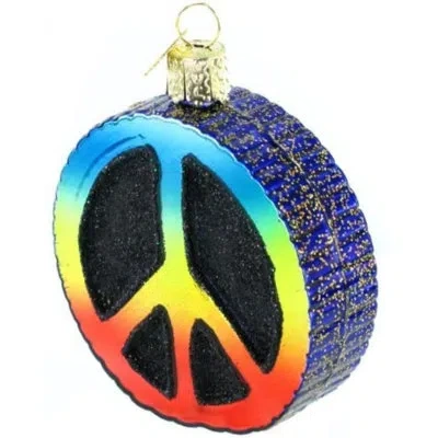 Old World Christmas Peace Sign Hanging Figurine Ornament