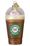 Old World Christmas Peppermint Mocha Glass Ornament In Brown