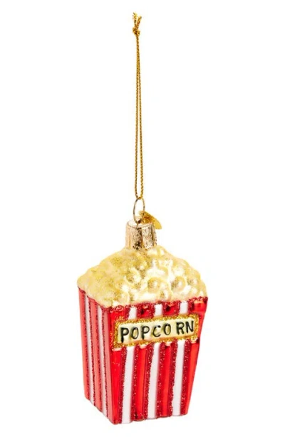 Old World Christmas Popcorn Glass Ornament In Red