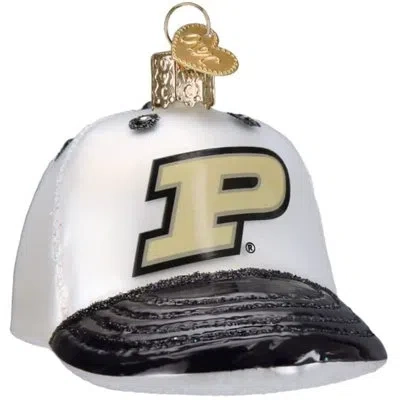 Old World Christmas Purdue Baseball Cap Hanging Figurine Ornament
