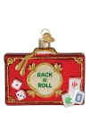 Old World Christmas Rack 'n Roll Mahjong Glass Ornament In Multi