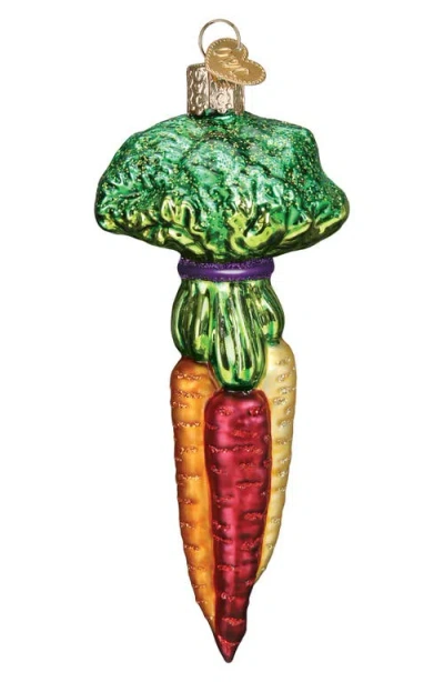 Old World Christmas Rainbow Carrots Glass Ornament In Multi