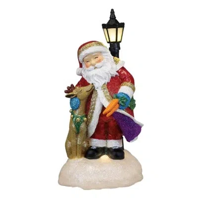 Old World Christmas Resin Lighted Holiday Figurine, Endeering Santa, 8in In Multicolored