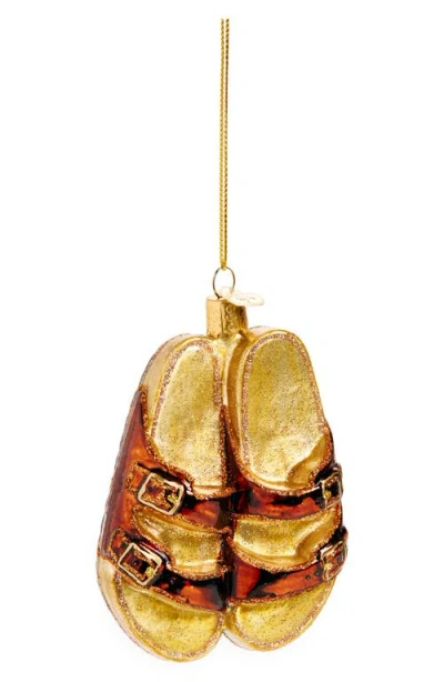 Old World Christmas Sandals Glass Ornament In Brown/tan
