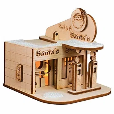 Old World Christmas Santa's Sleigh Station Hanging Figurine Ornament