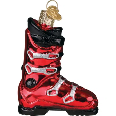 Old World Christmas Ski Boot Glass Ornament In Multi