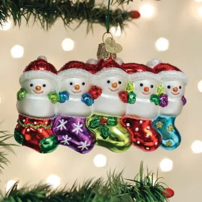 Old World Christmas Snow Family Hanging Figurine Ornament