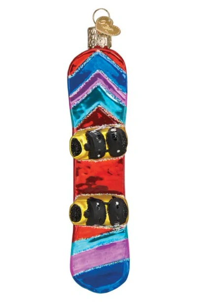 Old World Christmas Snowboard Ornament In Red/blue/purple
