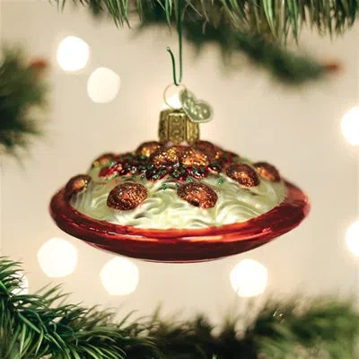 Old World Christmas Spaghetti And Meatballs Hanging Figurine Ornament