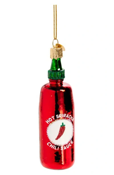 Old World Christmas Sriracha Glass Ornament In Red/white/green