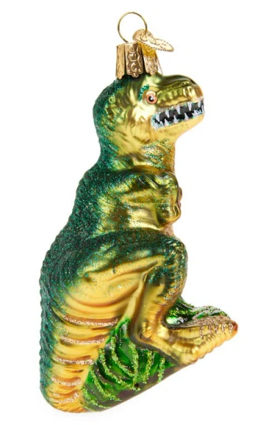 Old World Christmas T-rex Glass Ornament In Green