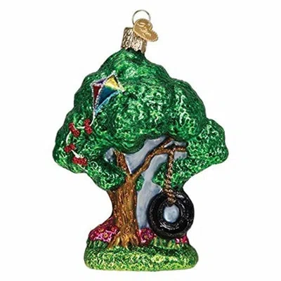Old World Christmas Tire Swing Hanging Figurine Ornament