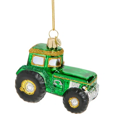 Old World Christmas Tractor Glass Ornament In Green