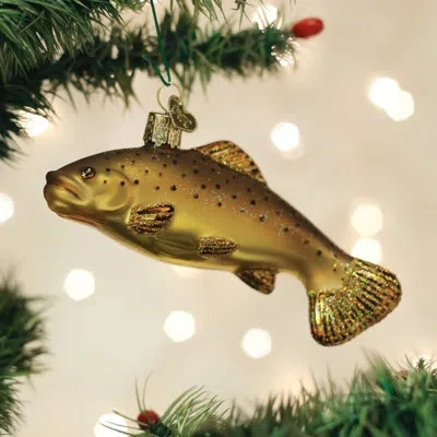 Old World Christmas Trout Blown Glass Hanging Figurine Ornament