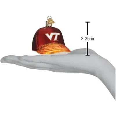 Old World Christmas Virginia Tech Baseball Cap Hanging Figurine Ornament
