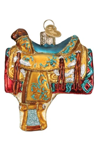 Old World Christmas Western Saddle Ornament In Multi