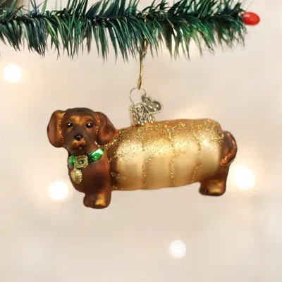 Old World Christmas Wiener Dog Hanging Figurine Ornament