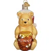 Old World Christmas Winnie The Pooh Glass Ornament In Gold
