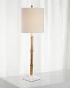 Old World Design Bamboo Lamp In Antq Slvr Gld
