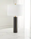 Old World Design Black Marble Haynes Lamp In Black