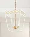 Old World Design Caitlyn Gloss White & Gold Lantern In White