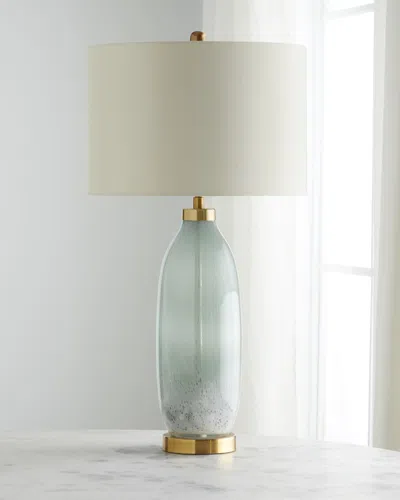 Old World Design Carley Hand-blown Green Glass Table Lamp In Multi