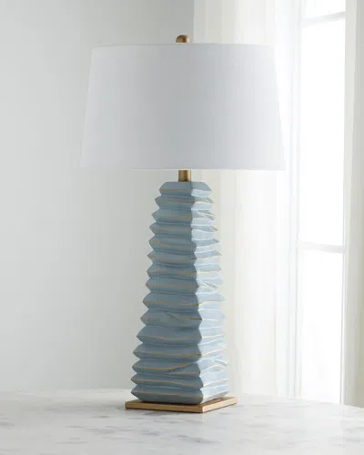 Old World Design Carley Soft Teal Table Lamp In Blue