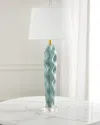 Old World Design Celadon Hannah Ceramic Wave Lamp In Celadon