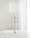 Old World Design Celadon Hannah Ceramic Wave Lamp In White