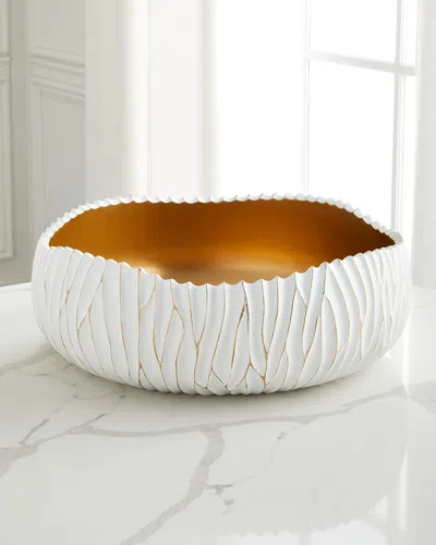 Old World Design Dana Decorative Bowl In White