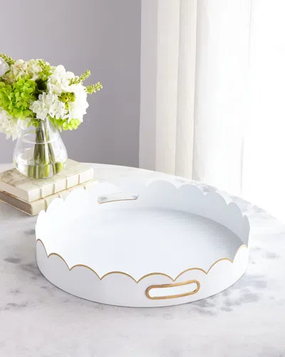 Old World Design Eloise Tray In White/gold