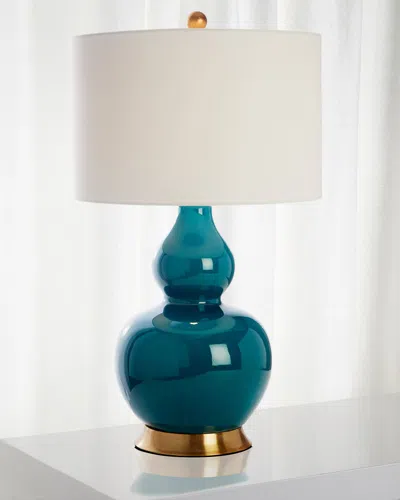 Old World Design Emerald Green Lamp In Multi