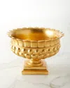 Old World Design Gold Leaf Pompeii Bowl In Gold