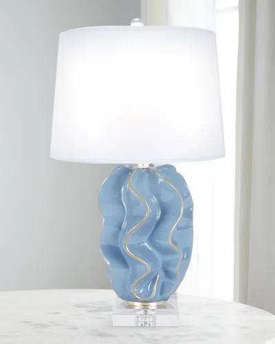 Old World Design Hannah Table Lamp In Cornflower Blue