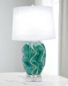 Old World Design Hannah Table Lamp In Emerald Green