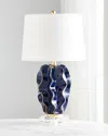 Old World Design Hannah Table Lamp In Navy Blue